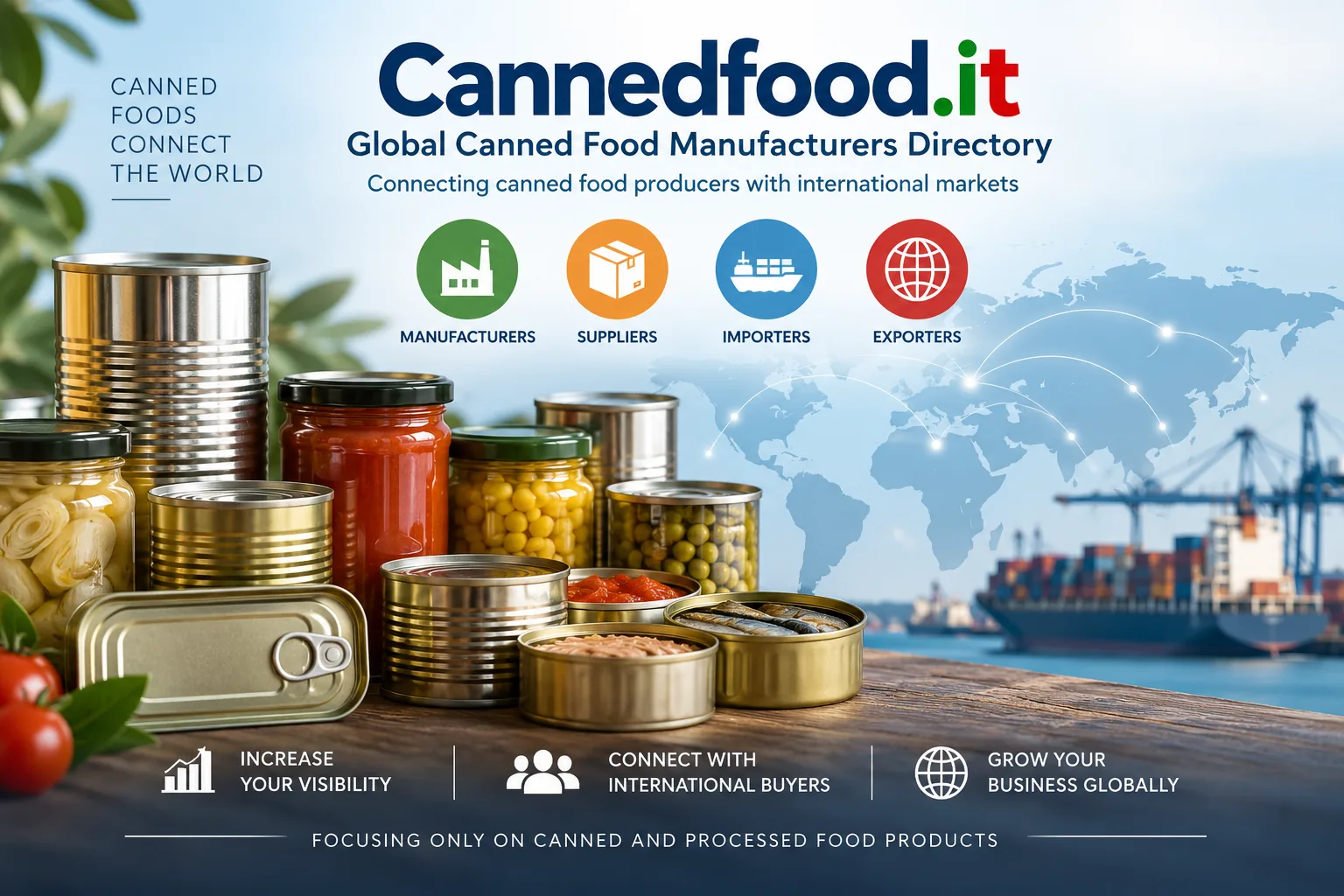 Cannedfood.it Global Canned Food Manufacturers Directory connecting manufacturers, suppliers, importers and exporters worldwide