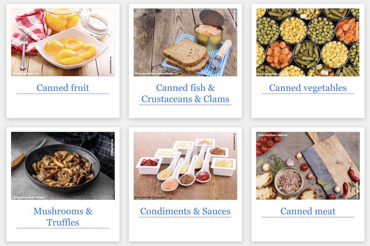 canned food products