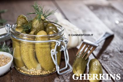 canned gherkins