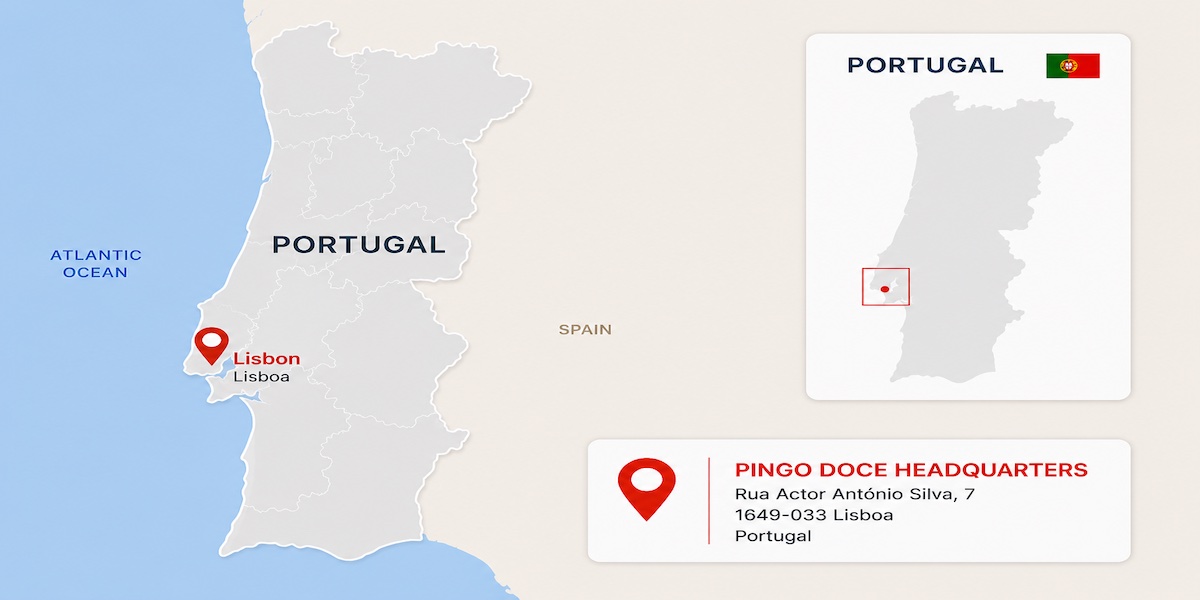 Headquarters location of Pingo Doce in Lisbon, Portugal