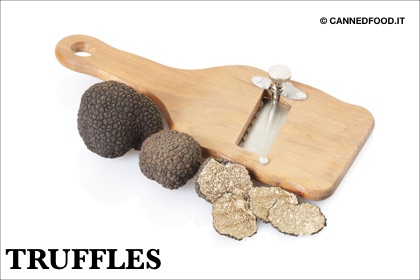 white and black truffles